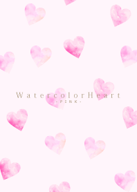 Watercolor Heart -PINK- 34