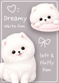 Greige Fluffy Pomeranian