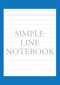 SIMPLE GRAY LINE NOTEBOOKj-BLUE-WHITE