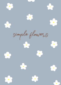 small flower pattern-dusty blue-