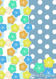 ポップフラワー -Light blue & Yellow-