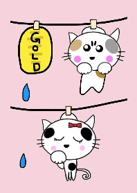 にゃんコバ 洗濯物編 ピンクベージュ