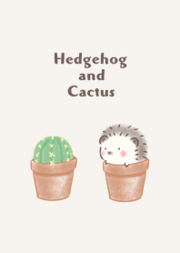 Hedgehog and Cactus -brown-