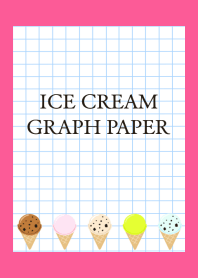 ICE CREAM GRAPH PAPER-HOT PINK