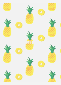 pineapple festival on white