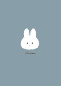 Simple Rabbit Dull Blue Gray