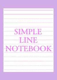 SIMPLE PINK LINE NOTEBOOK-PURPLE