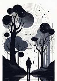 The shape of the night-background 27dc