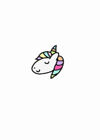 (simple unicorn x white )