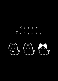 Kitty Friends / black white