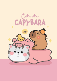 แมว & คาปิบาร่า น่ารัก :D