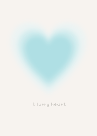 Blurry heart - AQUA BLUE -