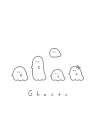 可愛的鬼 | white gray