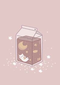 月と猫 ピンク