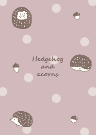 Hedgehog and acorns *smoky pink* 2
