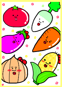絵がヘタな人が描いたシンプルな野菜たち