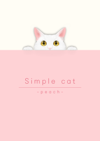 simple white cat/peach pink.