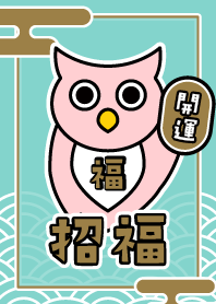 Lucky OWL / Mint x Peach