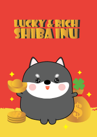Lucky & Rich black shiba inu Theme