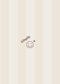 Smile Heart =Brown= Stripe