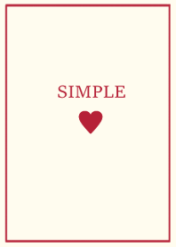 SIMPLE HEART -rose red-