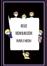 ネオン パープル/ hello from balloon