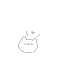 ゆるすぎたねこ(白×灰)