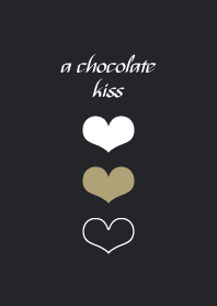 a chocolate kiss-heart-