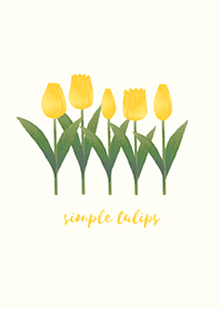simple tulips -yellow-
