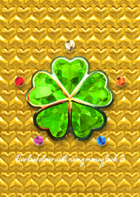Five-leaf clover with rising money luck2