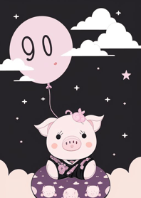 快樂的粉紅豬或老鼠 1jf03