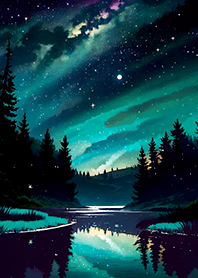 Beautiful starry night view#1225