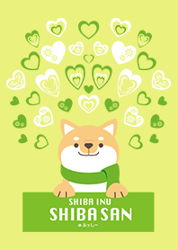 SHIBAINU SHIBASAN -Lovely Heart green-