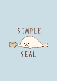 Simple seal beige x dull blue
