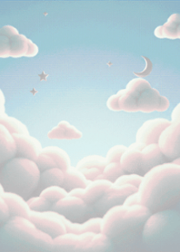 Round Clouds Moon