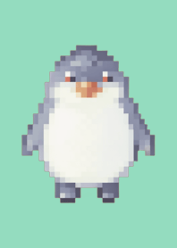 Penguin Pixel Art Theme  Green 05