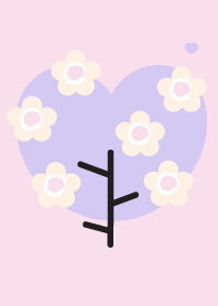 Lovely heart tree with lovely flower 74
