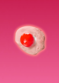 Simple fried egg red