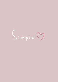 簡單的心：粉色米色 WV