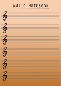 MUSIC COLOR NOTEBOOK-BROWN GRADATION