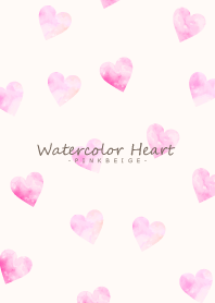 Watercolor Heart -PINKBEIGE- 3