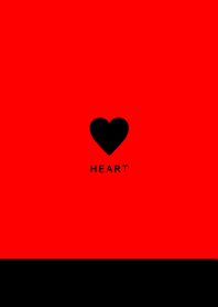 Black&Vivid Red / Simple Heart