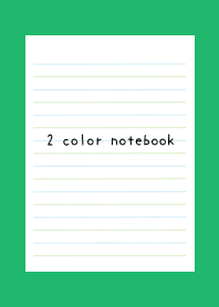 2 COLOR NOTEBOOK-BLUE&GREEN-GREEN-WHITE