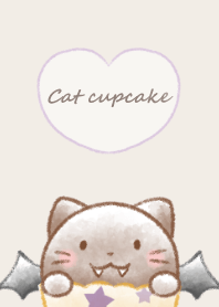 Cat cupcake -brown-