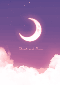 Cloud & Crescent Moon  - Grape 03