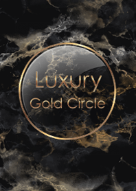 Marble Luxury Gold Circle #Black