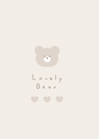 Bear&Heart/ beige pale