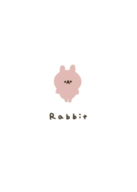 A simple white and pink rabbit.