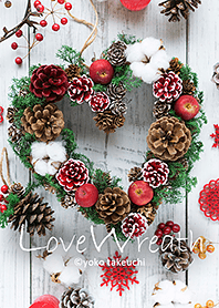 ハートのフラワーリース～WinterLoveWreath