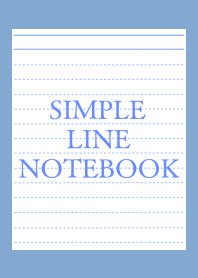 SIMPLE BLUE LINE NOTEBOOK-DUSTY BLUE